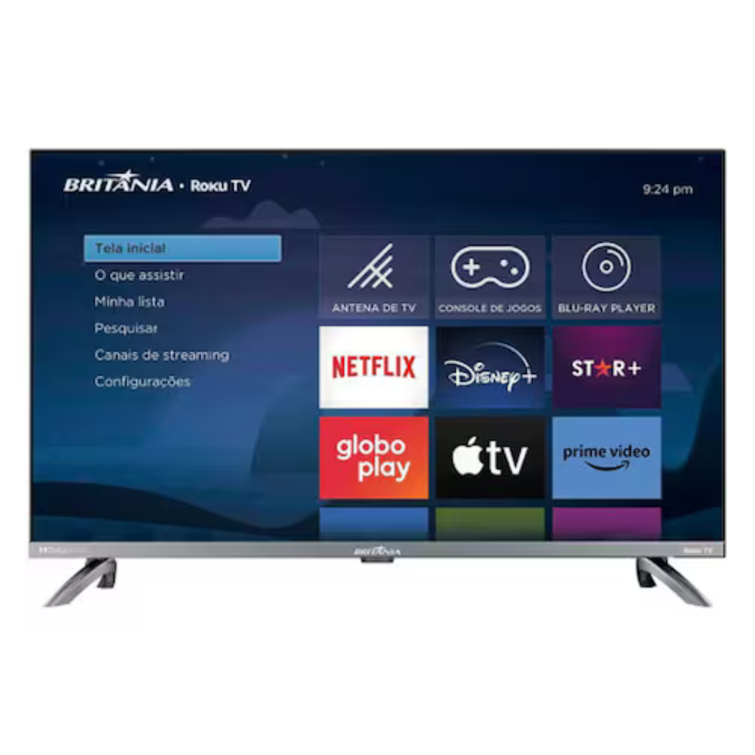 Smart TV Britânia 32 Polegadas HD LED Dolby Áudio Roku TV 3 HDMI 2 USB BTV32G7PR2CSGBLH - Imagem 3