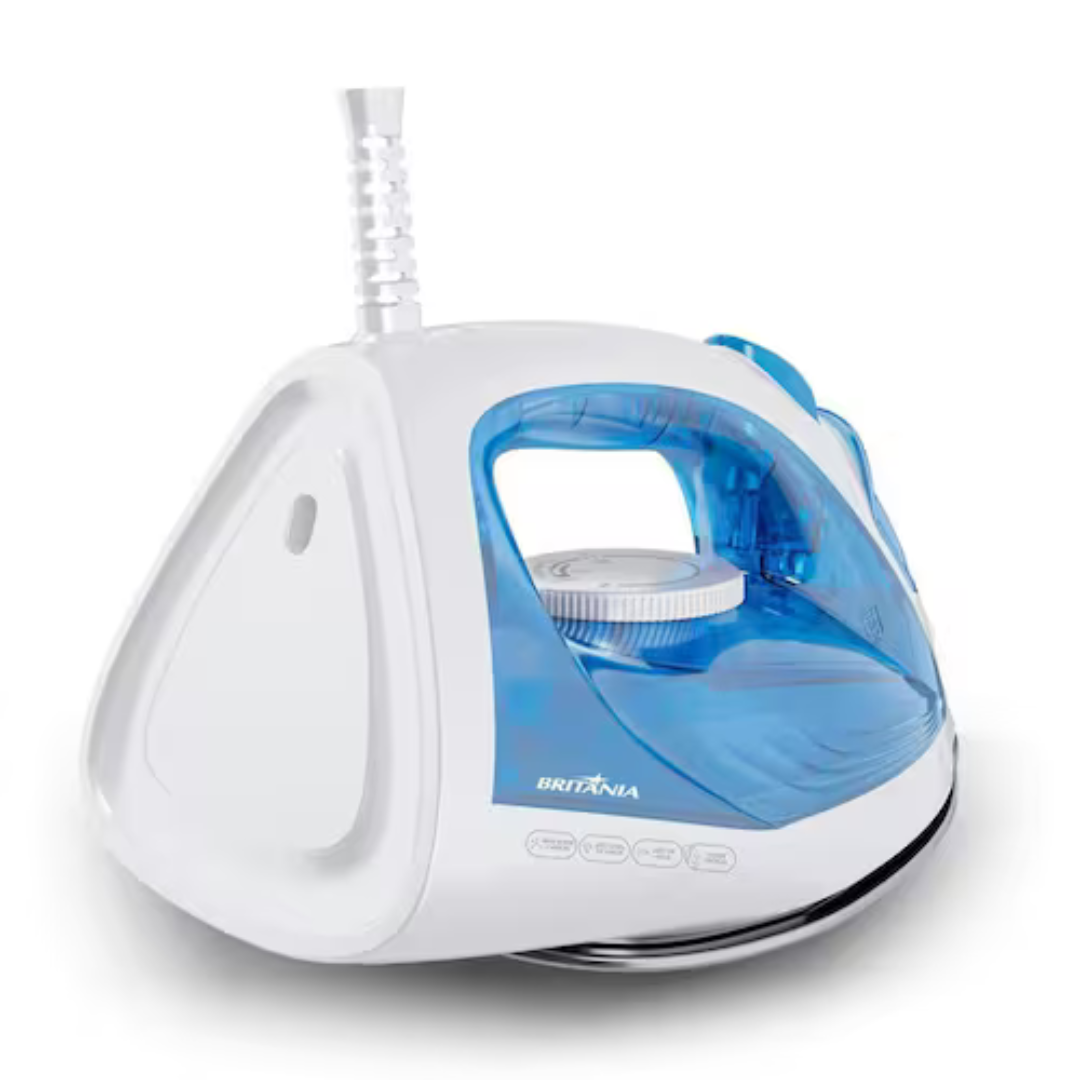 Ferro de Passar Britânia BF07 Base Antiaderente Vapor Vertical Reservatório Azul - 110V - Imagem 3