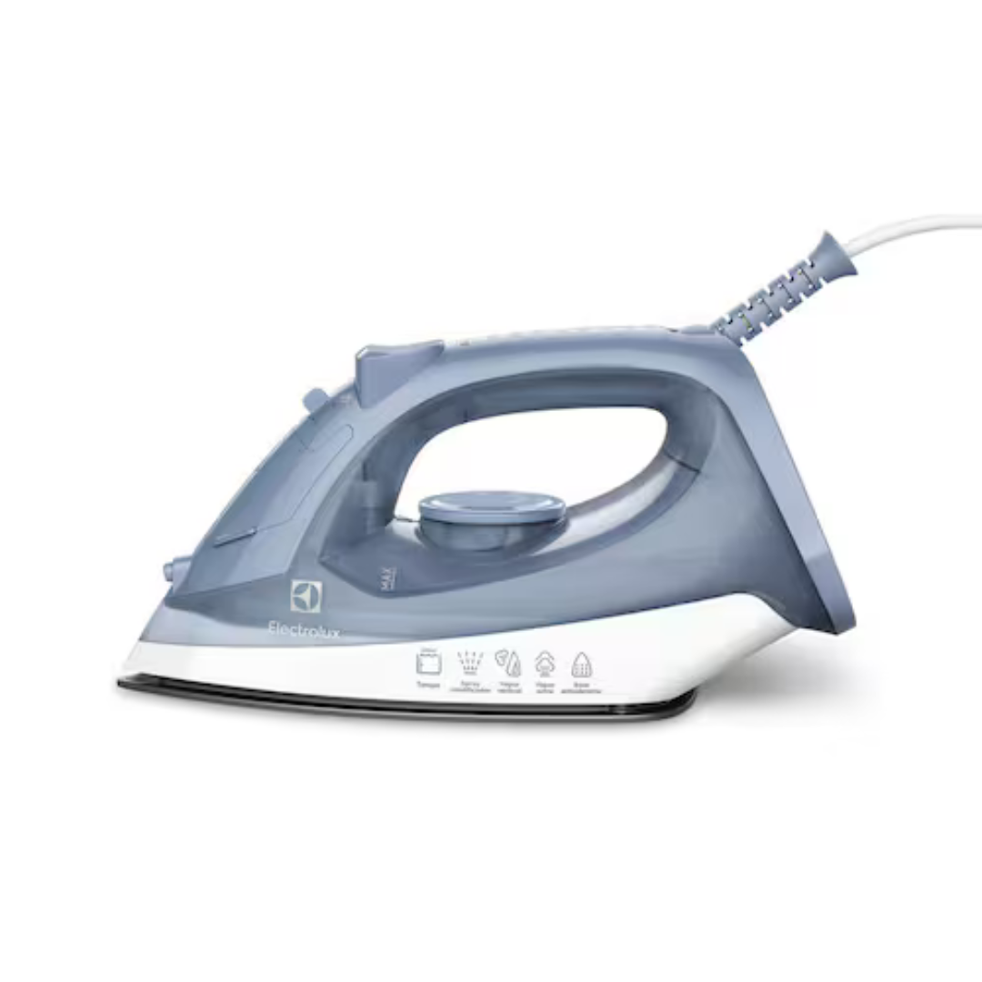 Ferro de Passar a Seco e Vapor Electrolux Efficient ESI10 Base Antiaderente Azul - 110V - Imagem 3